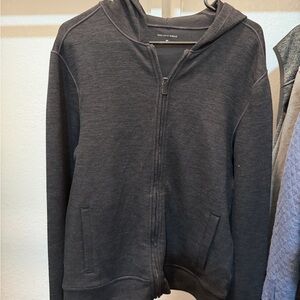 Saks Fifth Avenue Dark Gray Zip-Up Sweater